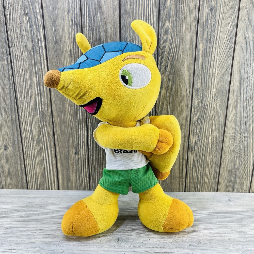 2014 FIFA World Cup Brazil Large Mascot Fuleco Soccer Tournament Plush